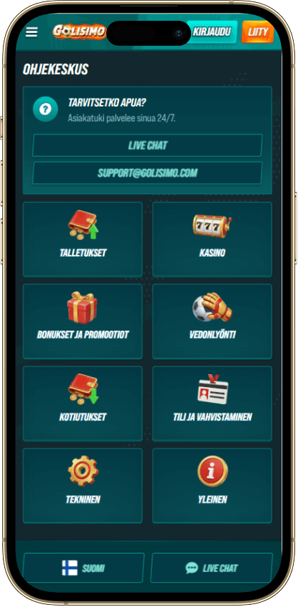 Golisimo Casino Asiakaspalvelu
